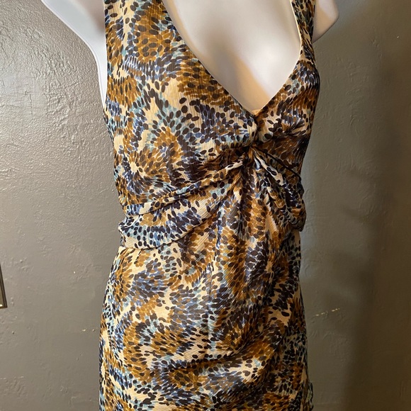 BCX Women's Brown Sleeveless Blouse, Back Tie, V Neck - Picture 12 of 16